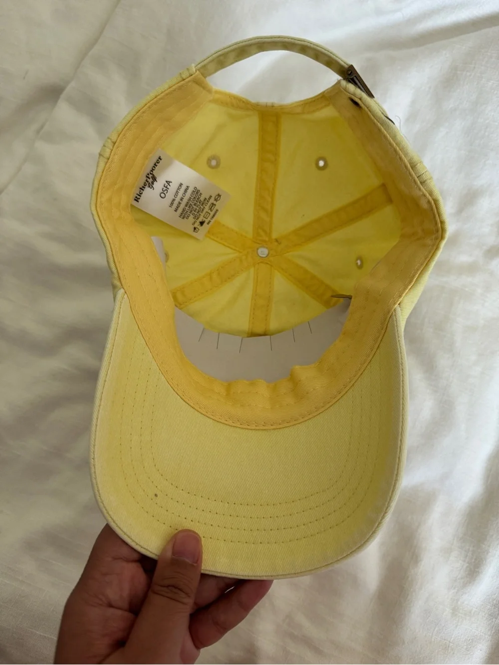 Richer Poorer Golf Hat in washed yellow OSFA NWT